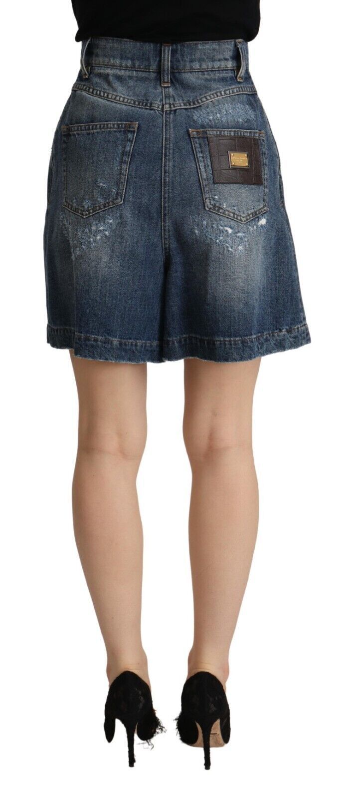 Dolce & Gabbana Chic High-Waisted Distressed Bermuda Shorts