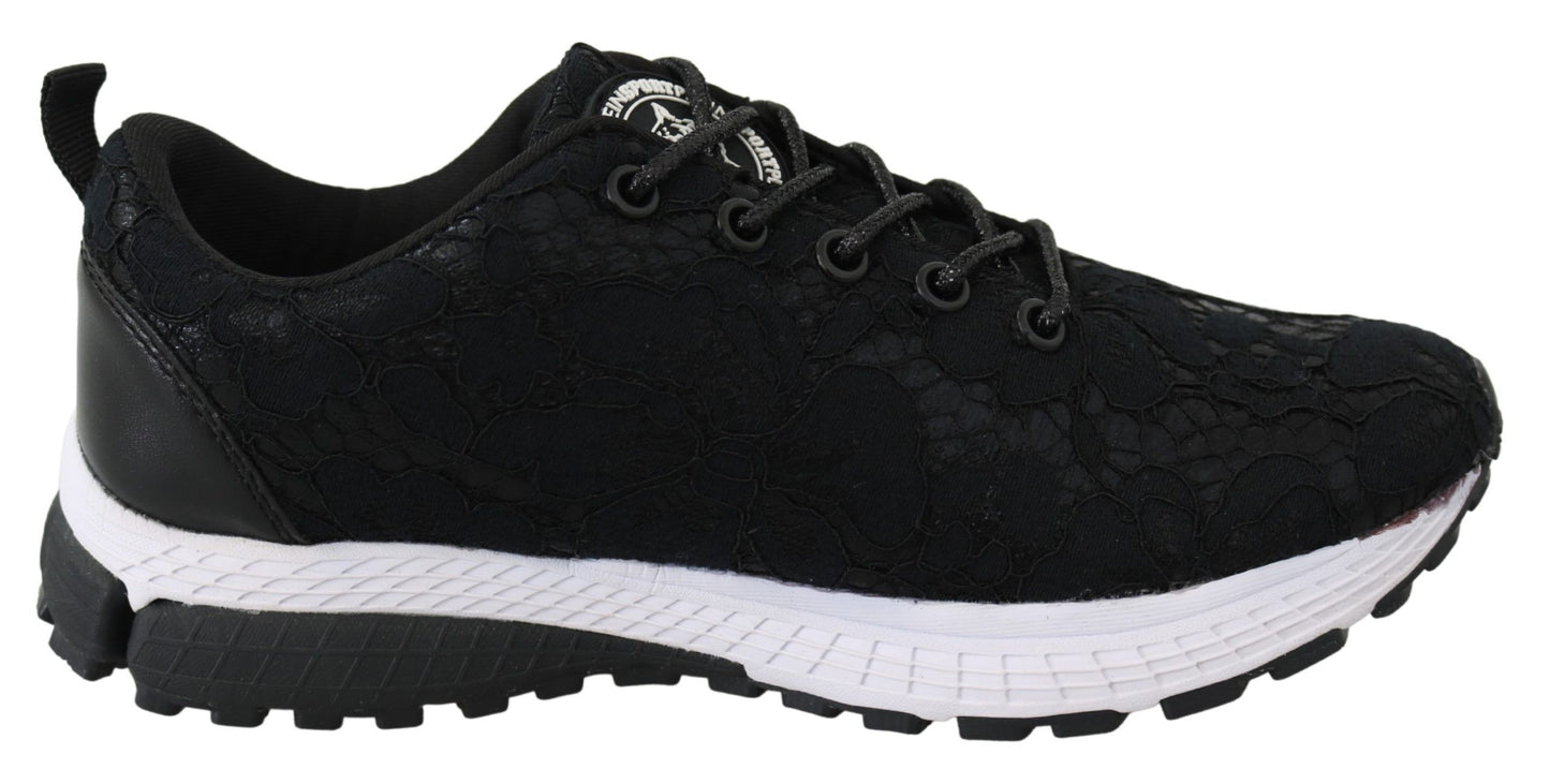 Plein Sport Elegant Black Runner Umi Sneakers