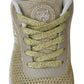 Plein Sport Exquisite Gold Polyester Sport Sneakers