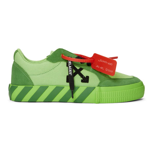 Off-White Green Linen Women Sneaker