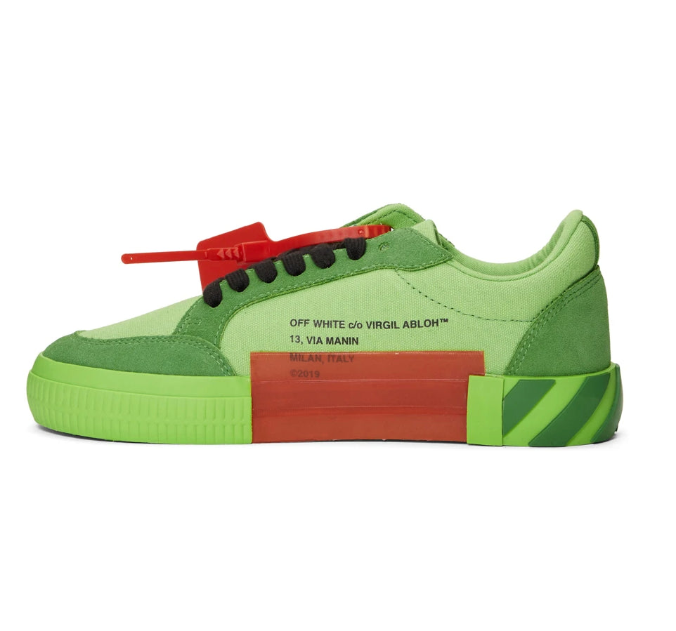 Off-White Green Linen Women Sneaker