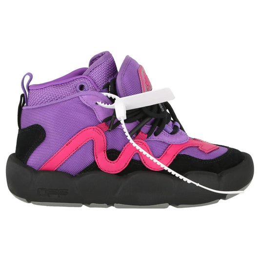 Off-White Purple Polyester Women Sneaker