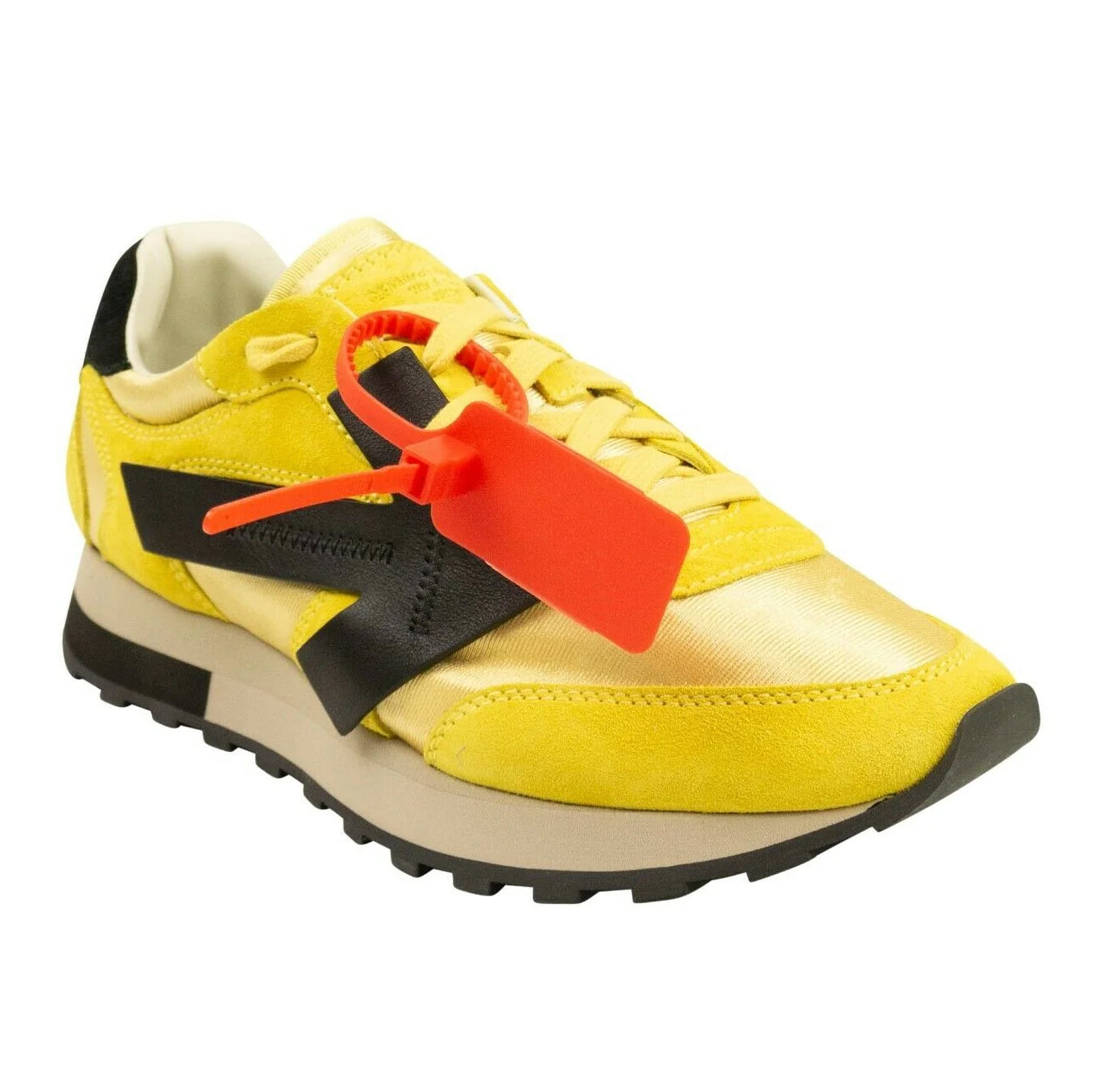 Off-White Yellow Calfskin Women Sneaker