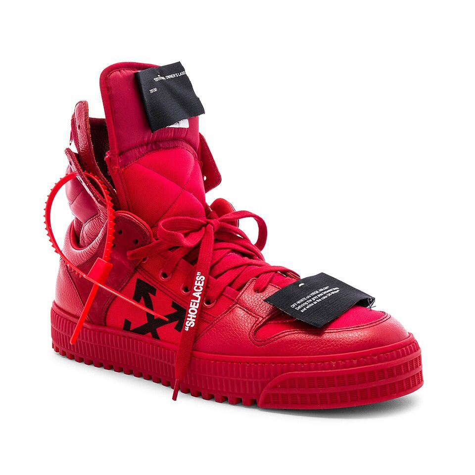 Off-White Red Calfskin Women Sneaker