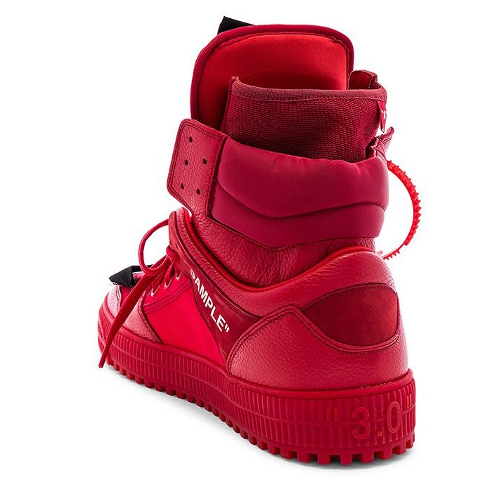 Off-White Red Calfskin Women Sneaker