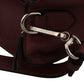 Karl Lagerfeld Elegant Wine-Toned Leather Tote with Zip Closure