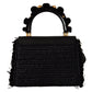 Dolce & Gabbana Elegant Black Gold Detail Shoulder Bag