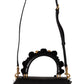 Dolce & Gabbana Elegant Black Gold Detail Shoulder Bag