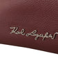 Karl Lagerfeld Elegant Wine Leather Tote with Adjustable Strap