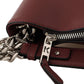 Karl Lagerfeld Elegant Wine Leather Tote with Adjustable Strap