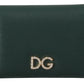 Dolce & Gabbana Elegant Green Leather Continental Wallet