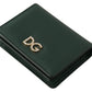 Dolce & Gabbana Elegant Green Leather Continental Wallet