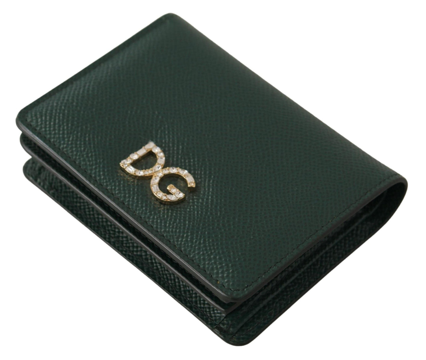 Dolce & Gabbana Elegant Green Leather Continental Wallet