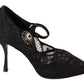 Dolce & Gabbana Elegant Black Lace Stiletto Pumps