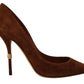 Dolce & Gabbana Elegant Suede Stiletto Heels in Rich Brown