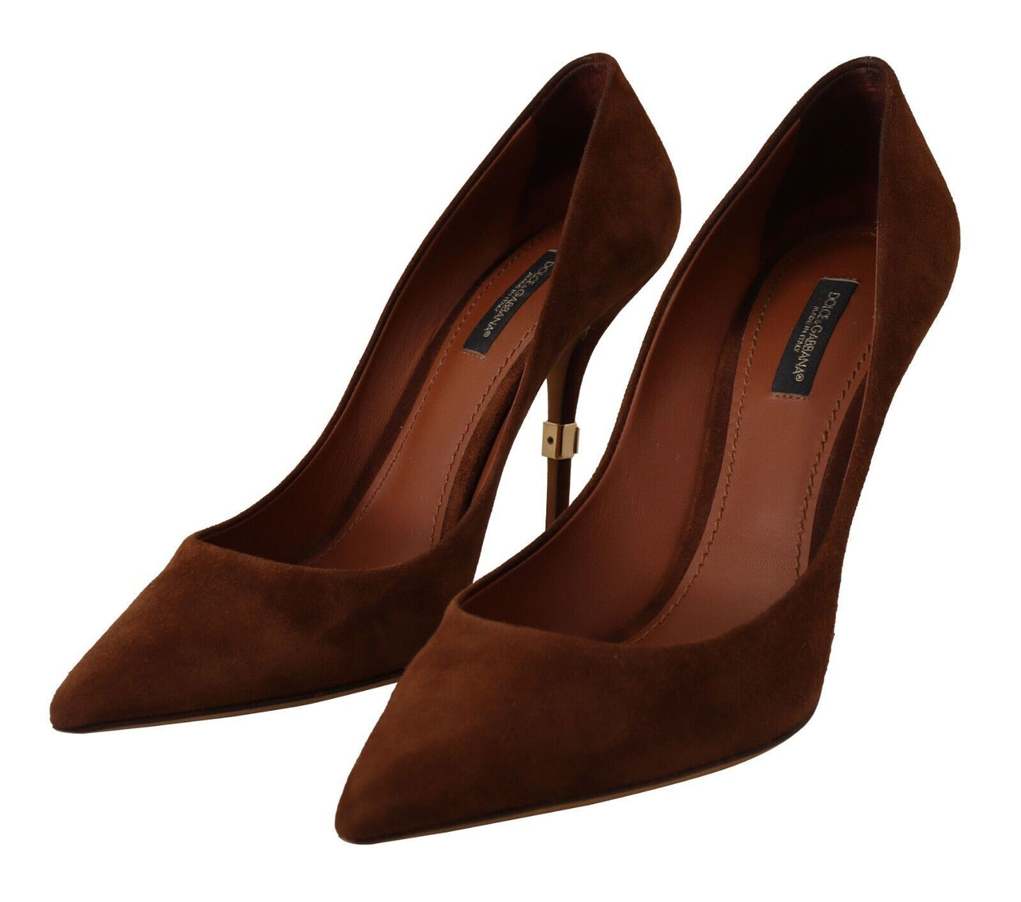 Dolce & Gabbana Elegant Suede Stiletto Heels in Rich Brown