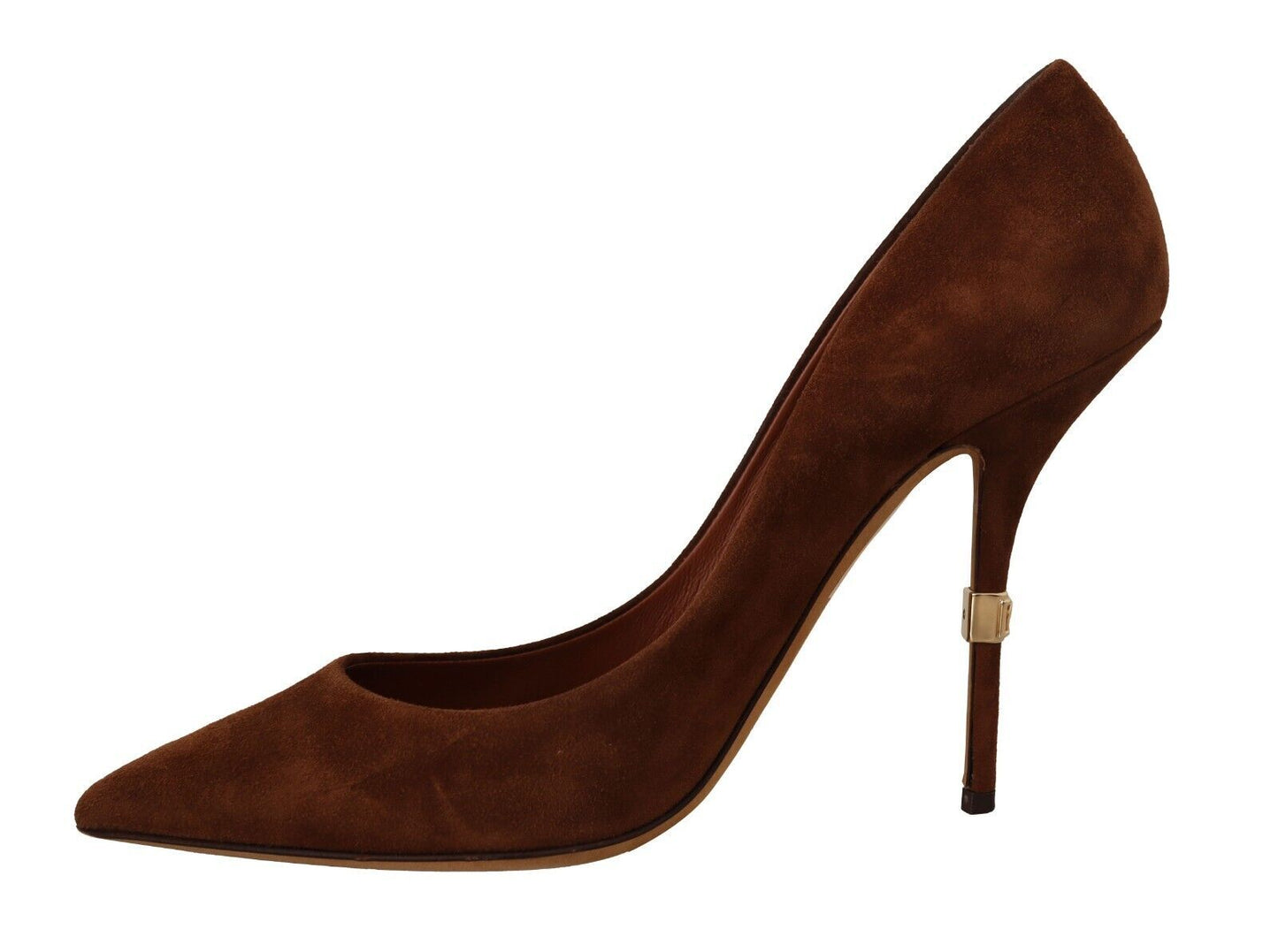 Dolce & Gabbana Elegant Suede Stiletto Heels in Rich Brown