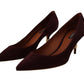 Dolce & Gabbana Elegant Purple Suede Heels Pumps