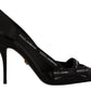 Dolce & Gabbana Elegant Black Leather Heels Pumps