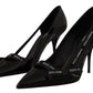 Dolce & Gabbana Elegant Black Leather Heels Pumps