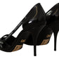 Dolce & Gabbana Elegant Black Leather Heels Pumps