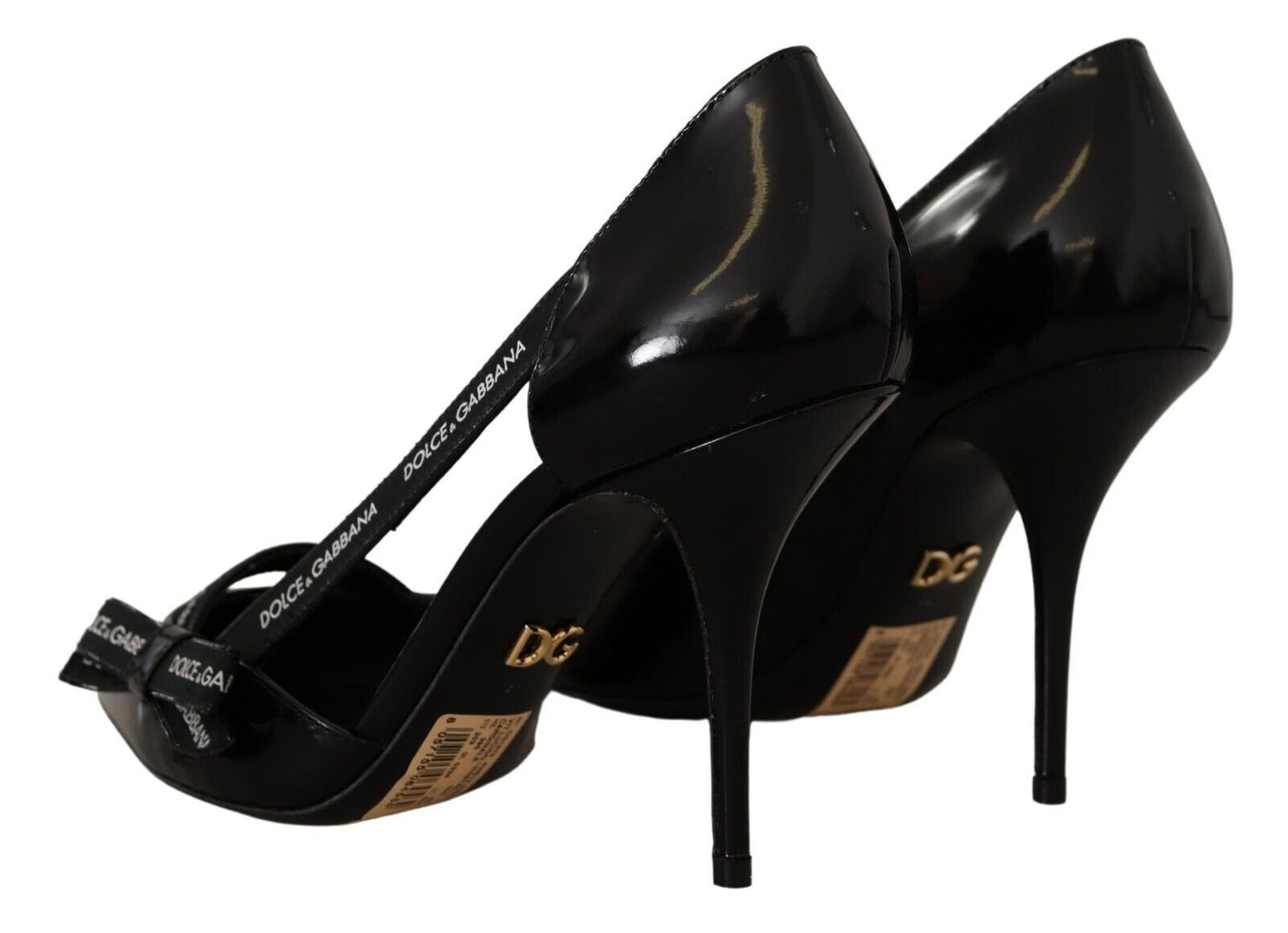 Dolce & Gabbana Elegant Black Leather Heels Pumps