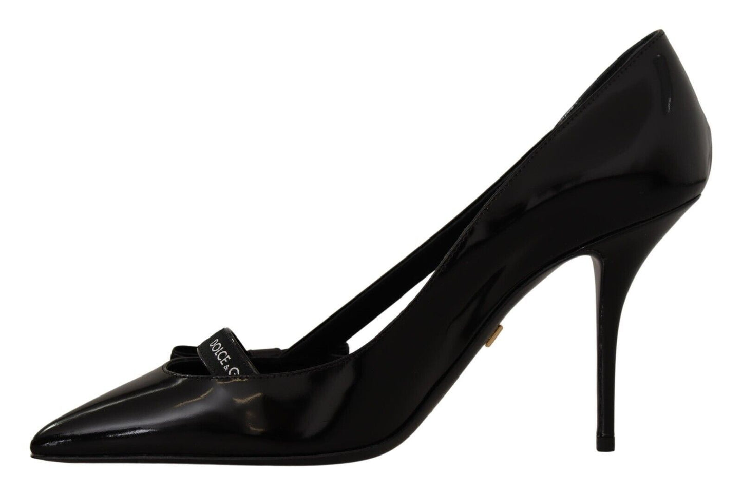 Dolce & Gabbana Elegant Black Leather Heels Pumps