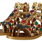 Dolce & Gabbana Elegant Gold Crystal-Embellished Flat Sandals