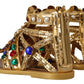 Dolce & Gabbana Elegant Gold Crystal-Embellished Flat Sandals