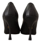 Dolce & Gabbana Elegant Leather Pumps with Brass Buckle