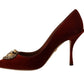 Dolce & Gabbana Velvet Devotion Heel Pumps in Rich Brown