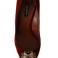 Dolce & Gabbana Velvet Devotion Heel Pumps in Rich Brown