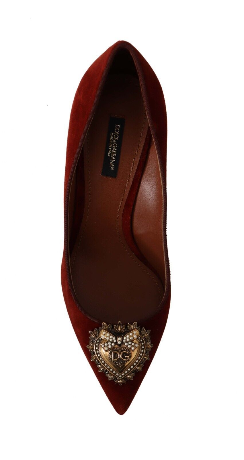 Dolce & Gabbana Velvet Devotion Heel Pumps in Rich Brown