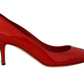 Dolce & Gabbana Red Patent Leather Heels - Timeless Elegance