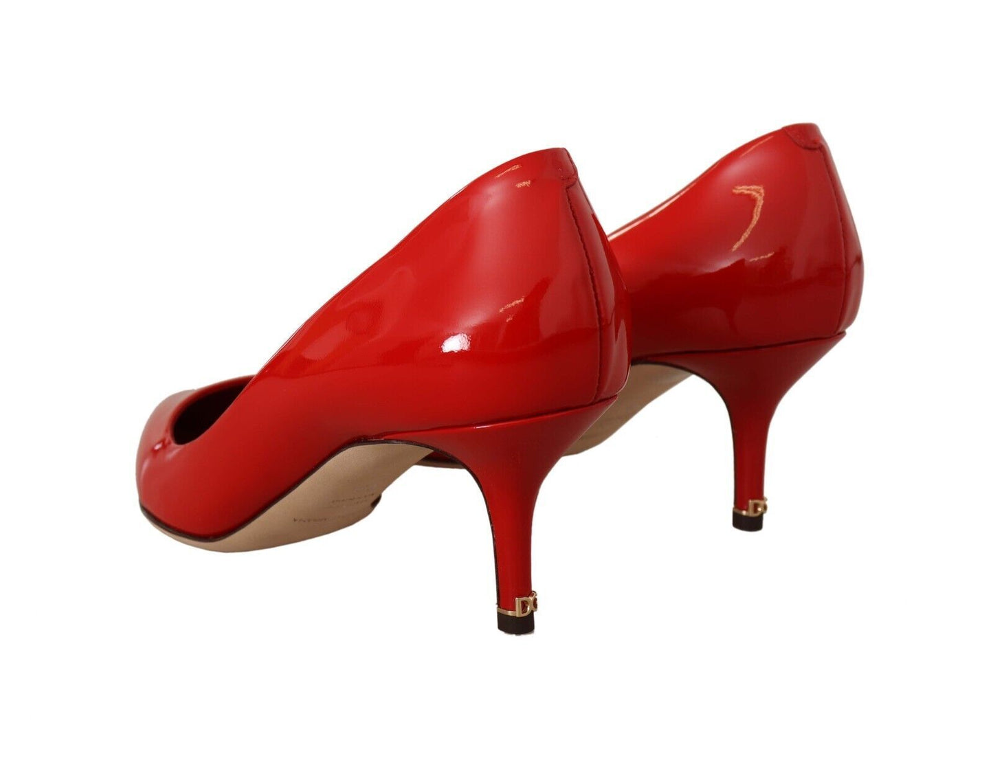 Dolce & Gabbana Red Patent Leather Heels - Timeless Elegance