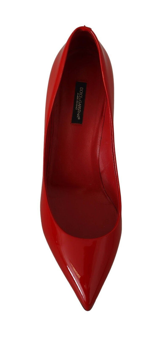 Dolce & Gabbana Red Patent Leather Heels - Timeless Elegance