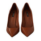 Dolce & Gabbana Elegant Leather Pumps in Rich Brown Hue