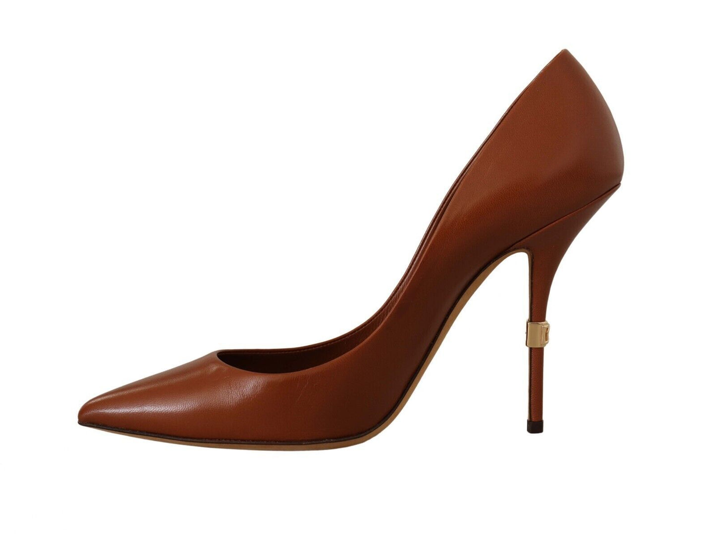 Dolce & Gabbana Elegant Leather Pumps in Rich Brown Hue