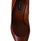 Dolce & Gabbana Elegant Leather Pumps in Rich Brown Hue