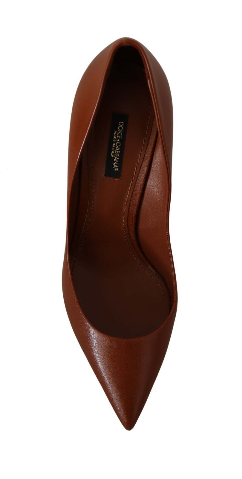 Dolce & Gabbana Elegant Leather Pumps in Rich Brown Hue