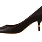 Dolce & Gabbana Elegant Brown Leather Heels Pumps