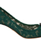 Dolce & Gabbana Emerald Taormina Lace Crystal Pumps