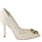 Dolce & Gabbana Elegant Embellished Lace Heels Pumps