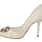 Dolce & Gabbana Elegant Embellished Lace Heels Pumps