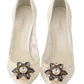 Dolce & Gabbana Elegant Embellished Lace Heels Pumps