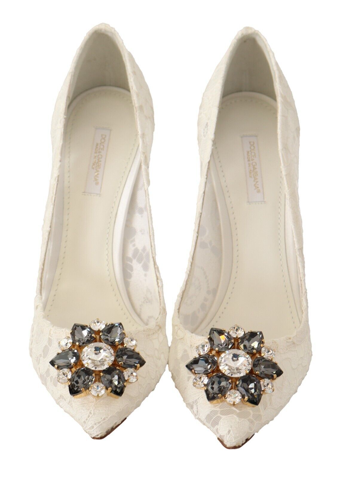 Dolce & Gabbana Elegant Embellished Lace Heels Pumps