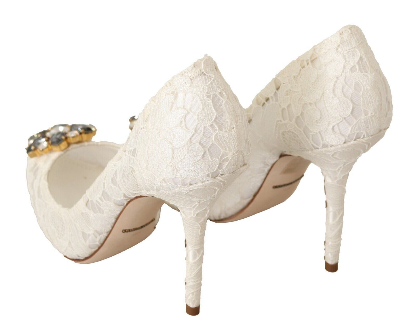 Dolce & Gabbana Elegant Embellished Lace Heels Pumps