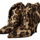 Dolce & Gabbana Elegant Leopard Sequin Knee-High Boots