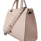 Karl Lagerfeld Elegant Light Pink Leather Tote Shoulder Bag