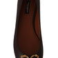 Dolce & Gabbana Elegant Leather Loafer Flats in Brown